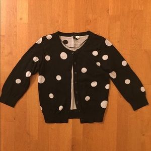 Silver polka dot cardigan